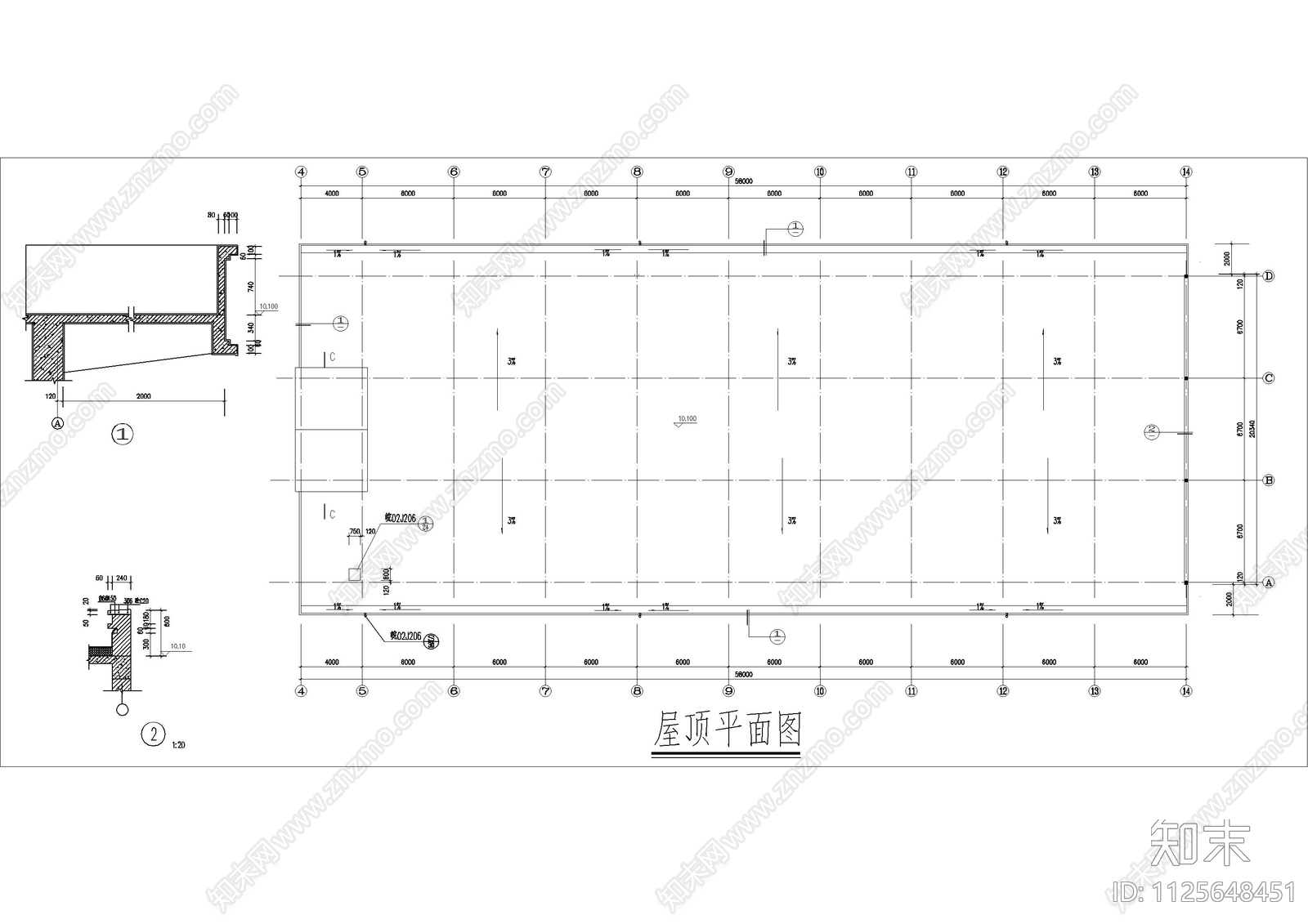 食堂综合楼cad施工图下载【ID:1125648451】