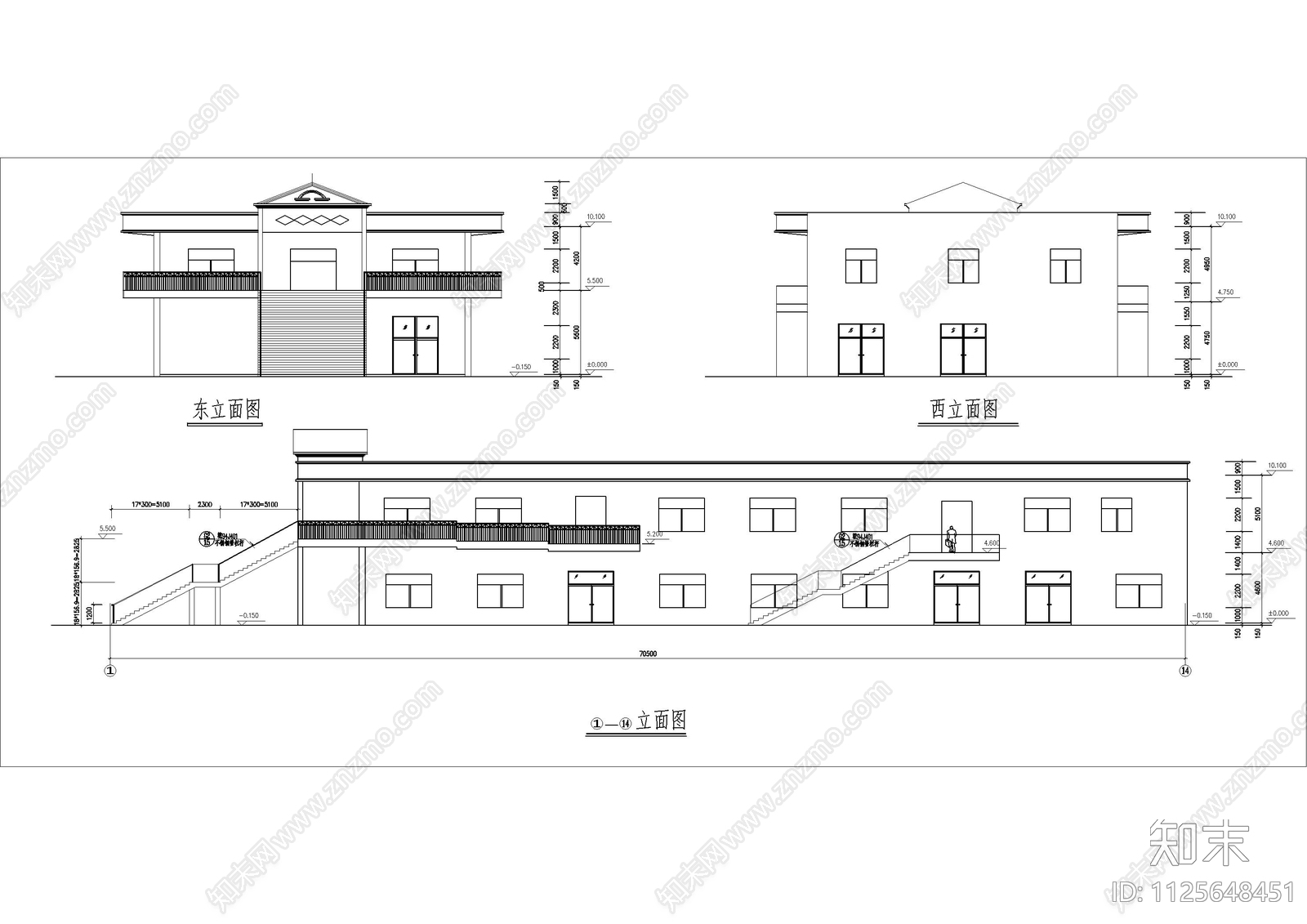 食堂综合楼cad施工图下载【ID:1125648451】