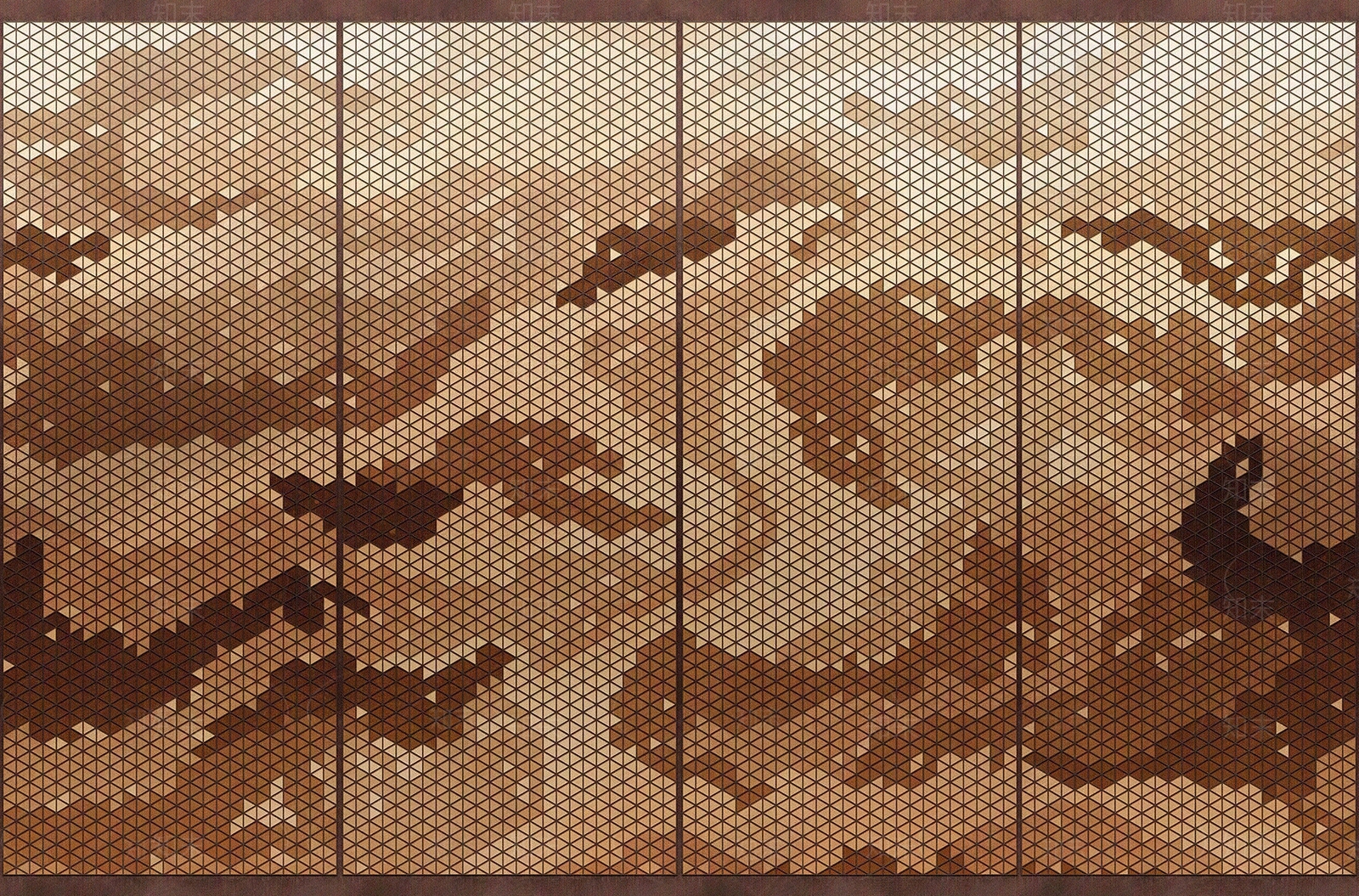 现代红棕色菱形几何拼花简约硬包贴图下载【ID:1125655716】