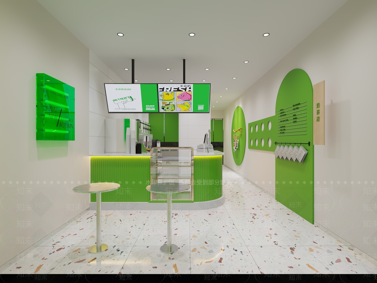 现代奶茶店3D模型下载【ID:1125671018】