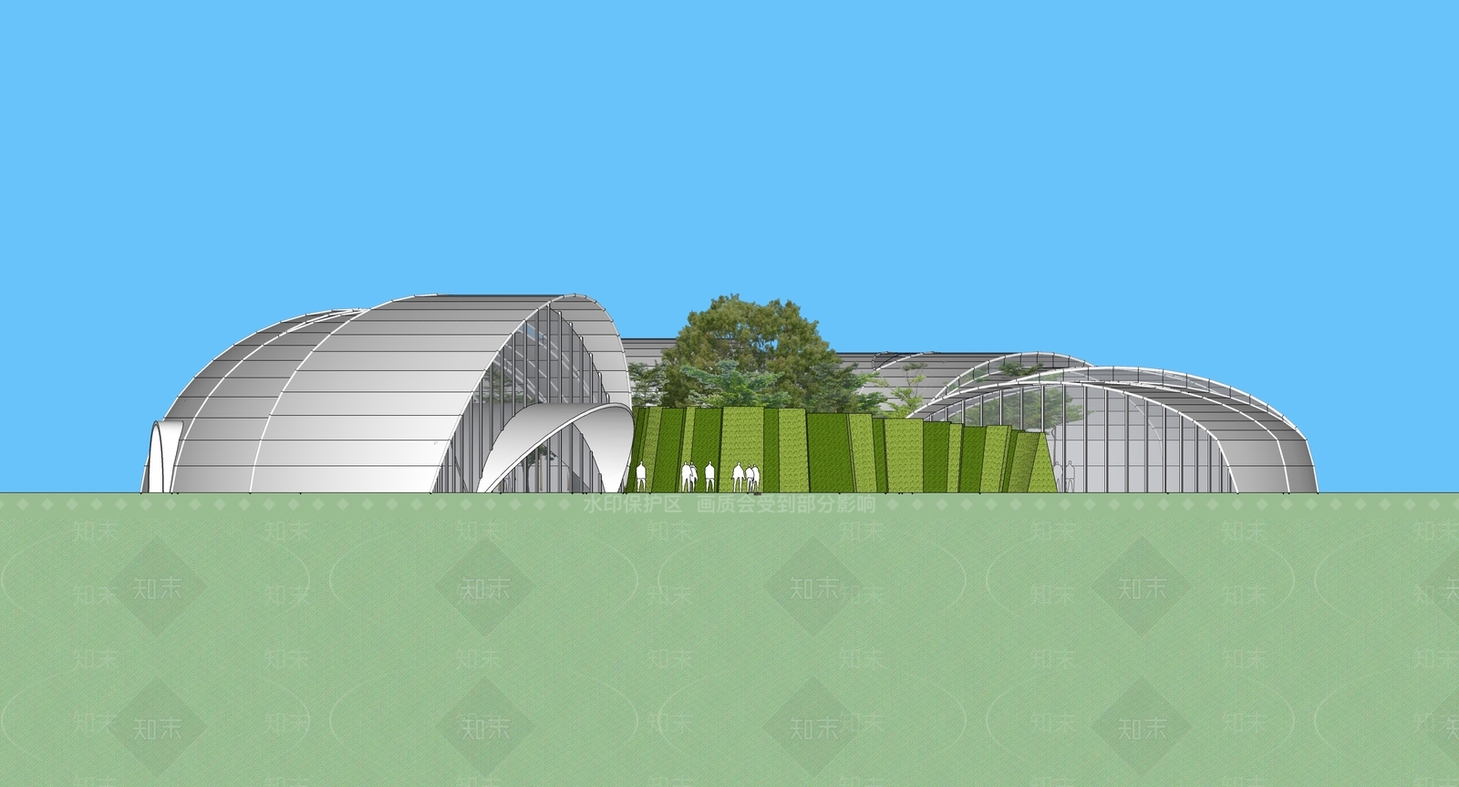 现代植物文化场馆SU模型下载【ID:1125674884】