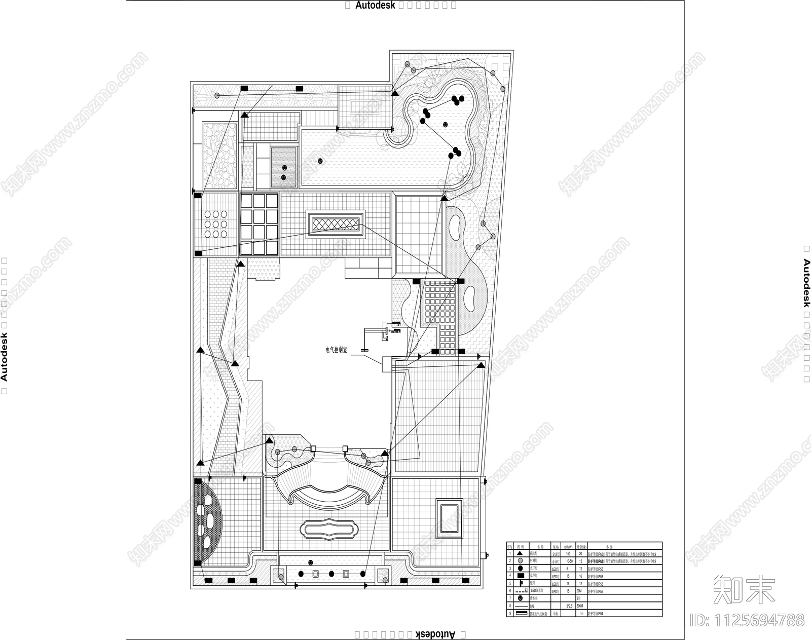 新中式庭院CAD施工图下载【ID:1125694788】