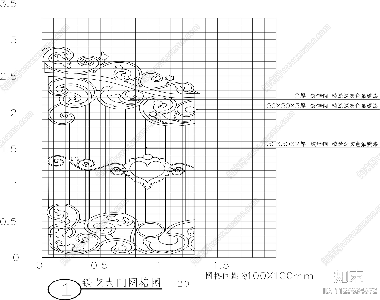 美式风格庭院cad施工图下载【ID:1125694872】