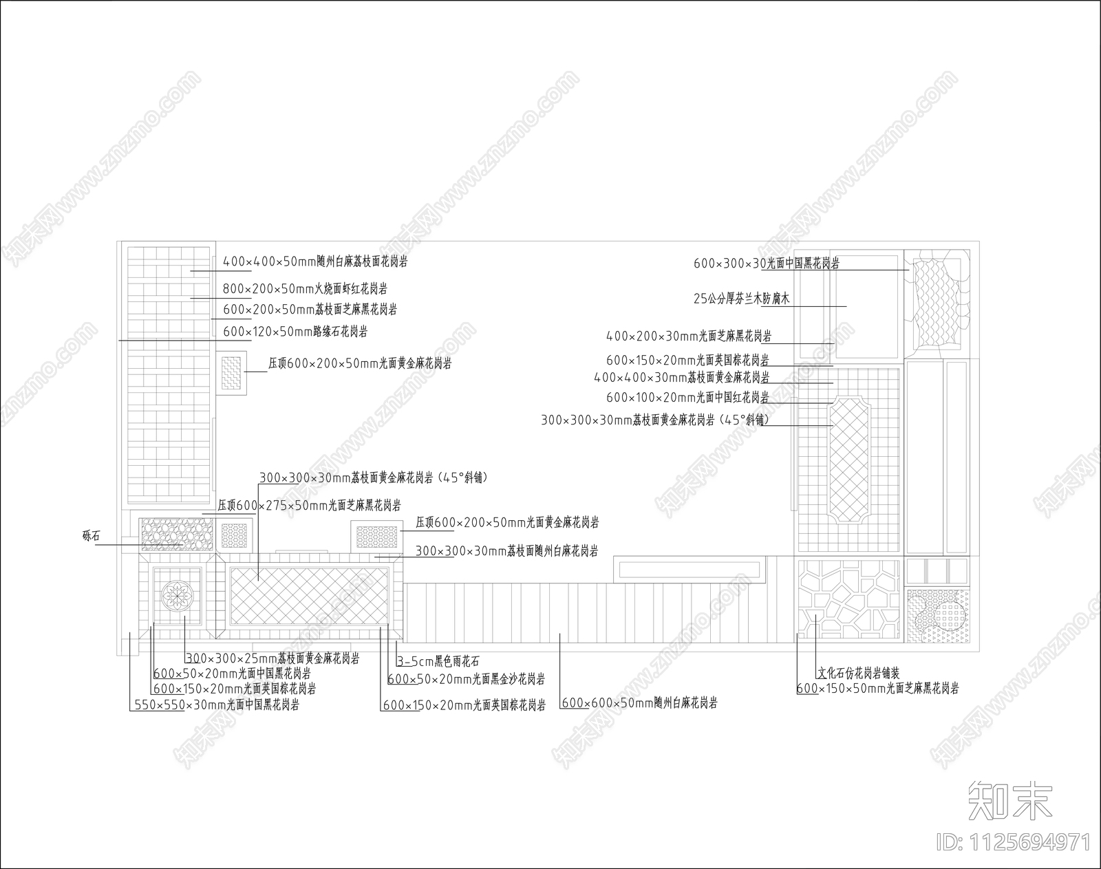 新中式庭院景观cad施工图下载【ID:1125694971】