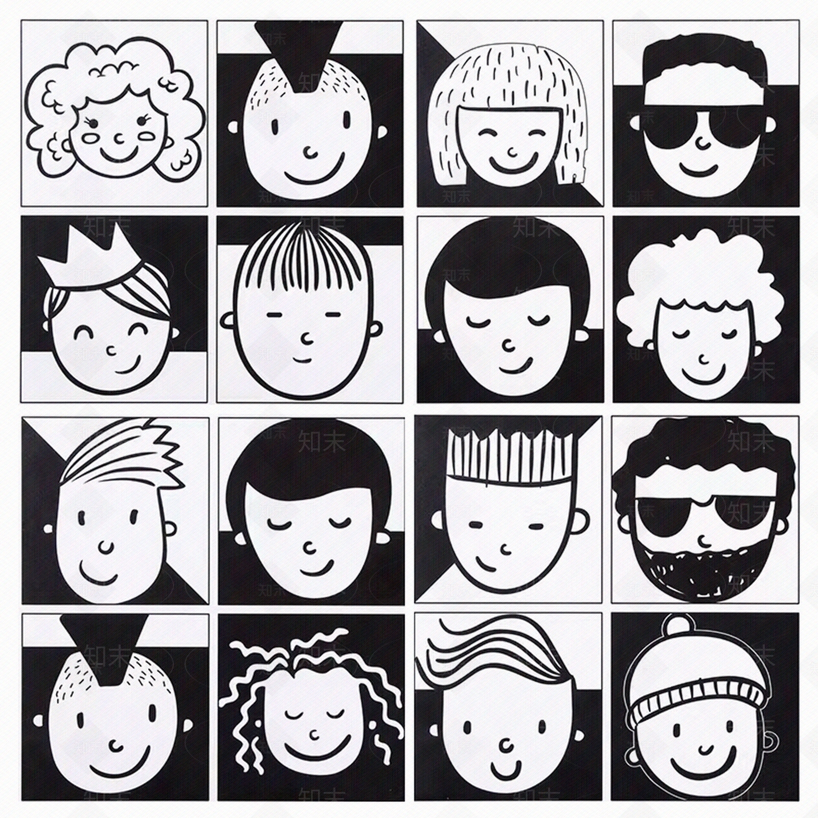 卡通磁砖花砖格子砖贴图下载【ID:1125695209】