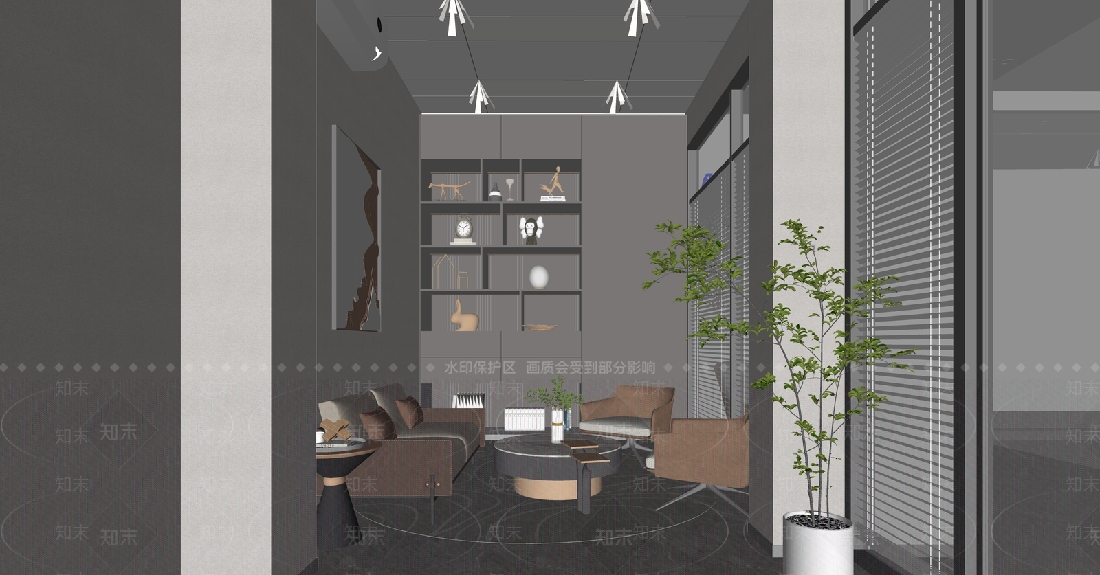 现代休息区SU模型下载【ID:1125708951】