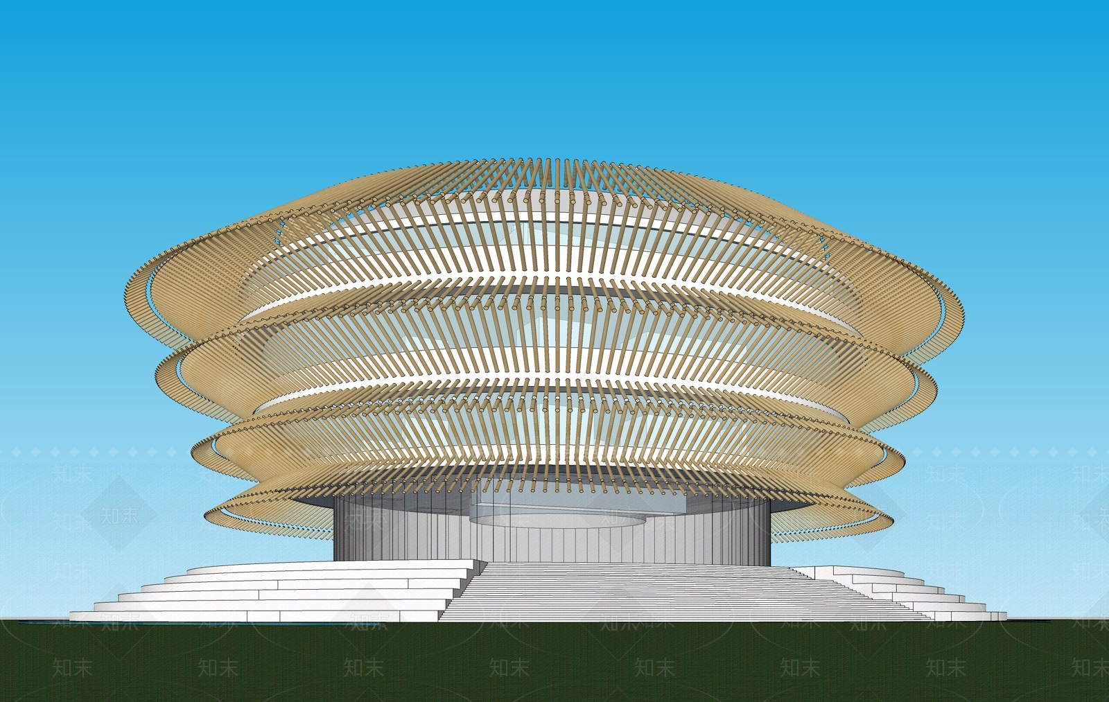 现代简约会展中心SU模型下载【ID:1125709282】