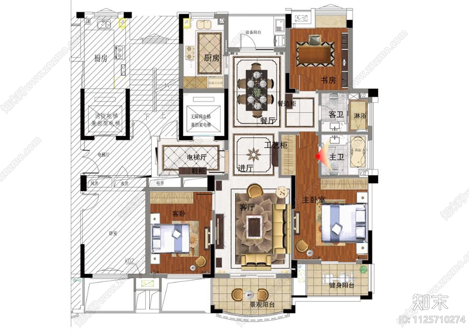 东南亚风格CAD家装cad施工图下载【ID:1125710274】