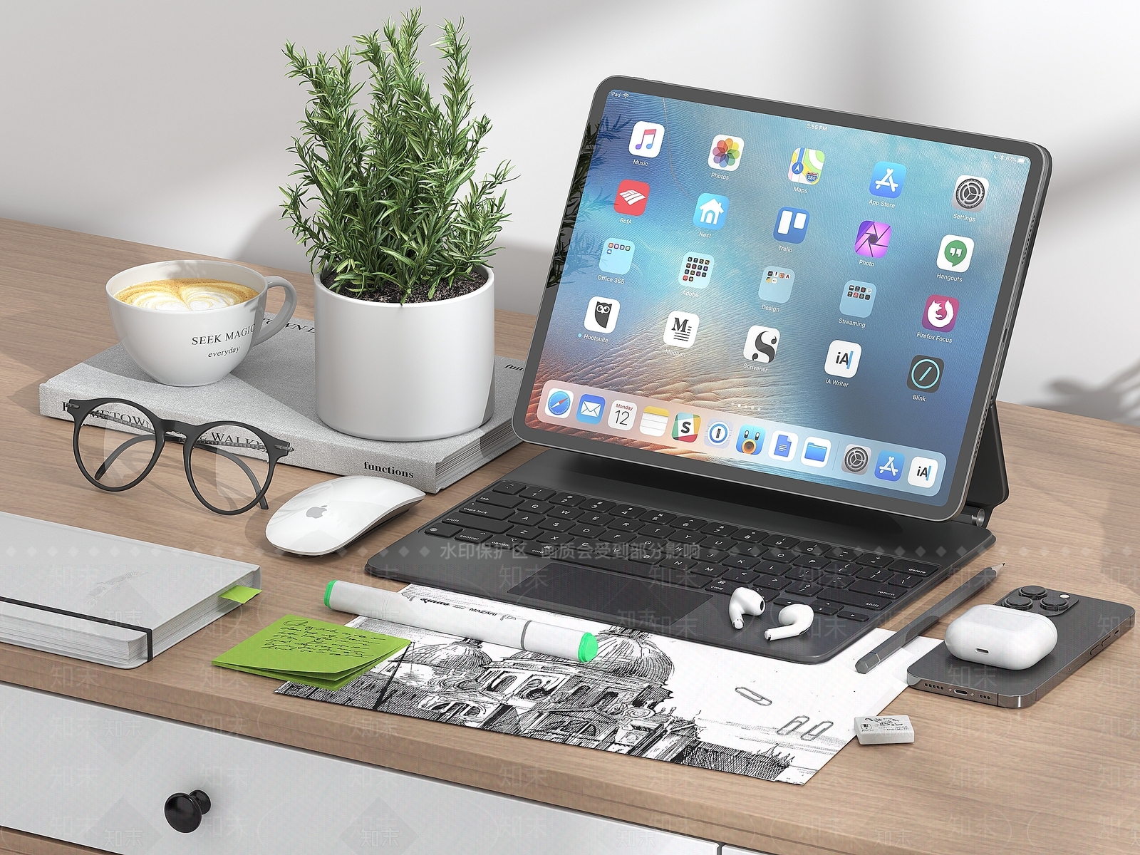 平板电脑SU模型下载【ID:1125717198】