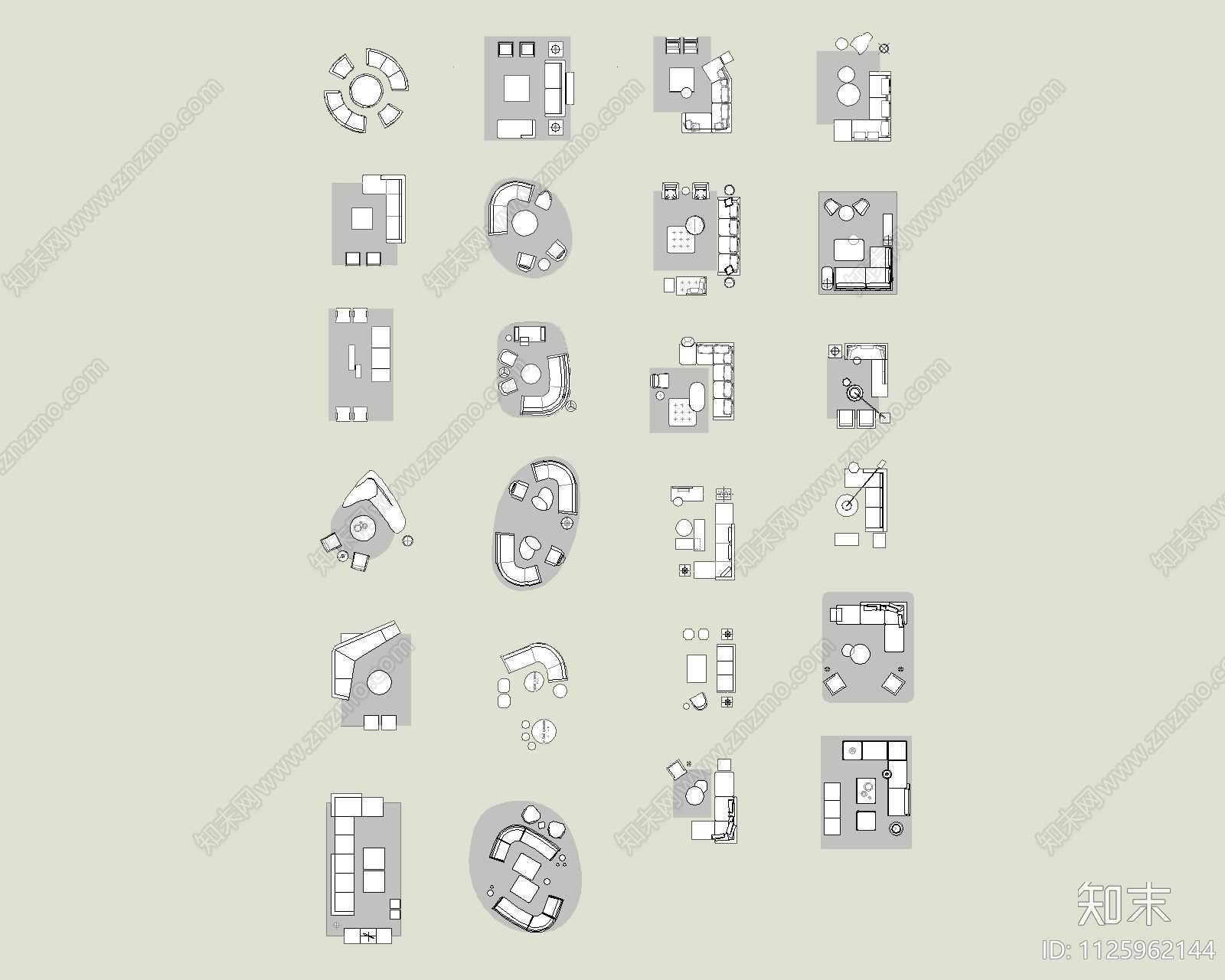 品牌沙发cad施工图下载【ID:1125962144】