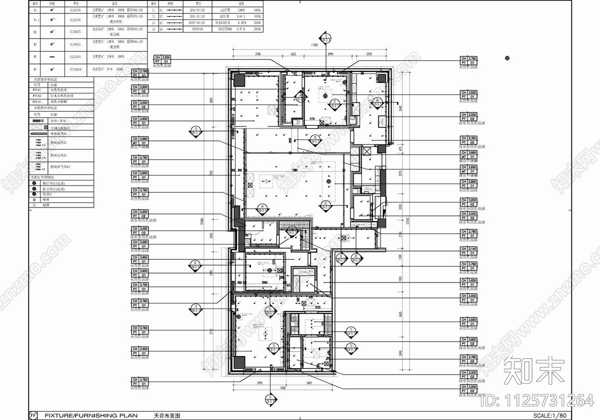 250㎡大平层家装cad施工图下载【ID:1125731264】