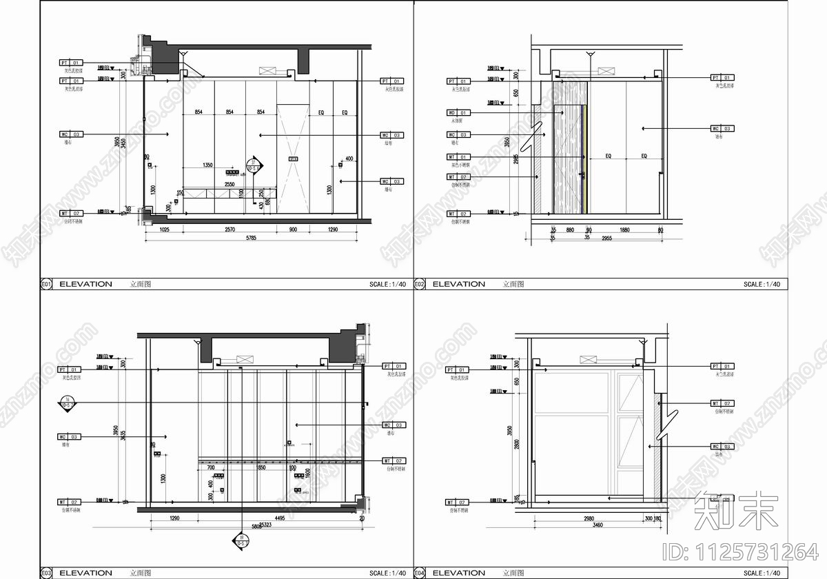 250㎡大平层家装cad施工图下载【ID:1125731264】