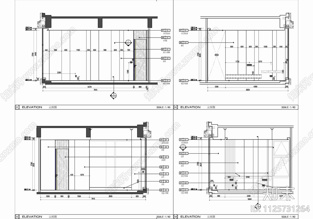 250㎡大平层家装cad施工图下载【ID:1125731264】