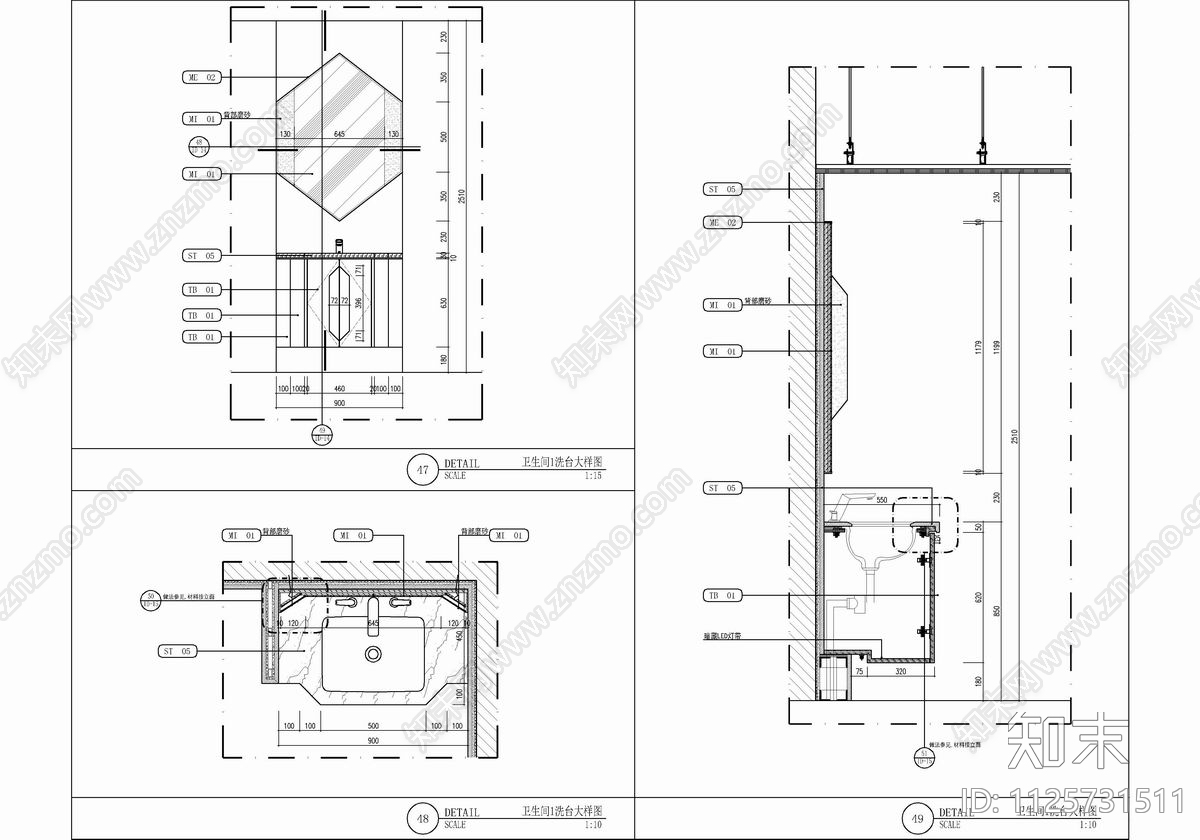 240㎡大平层家装cad施工图下载【ID:1125731511】