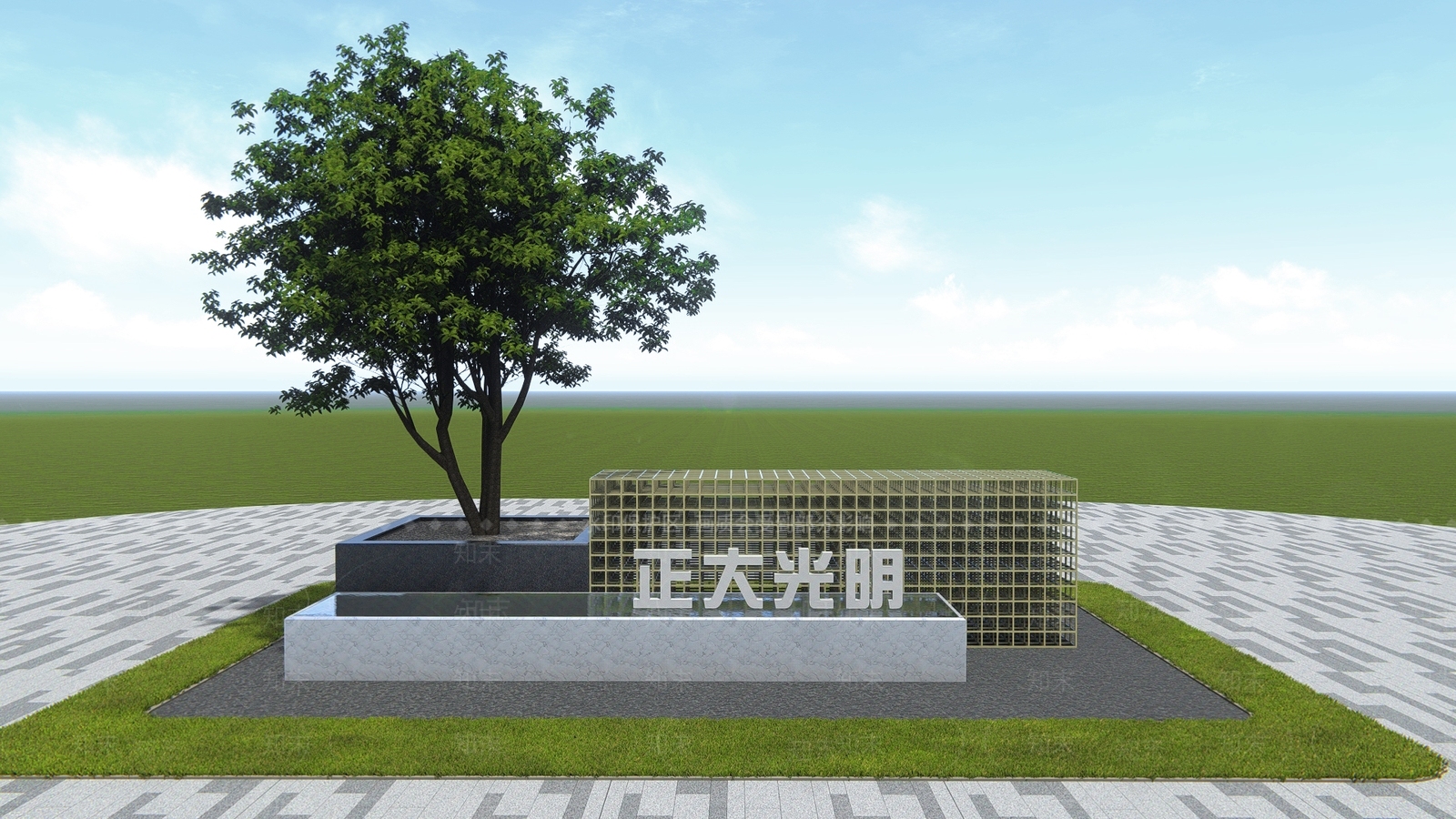 现代水景SU模型下载【ID:1125733528】