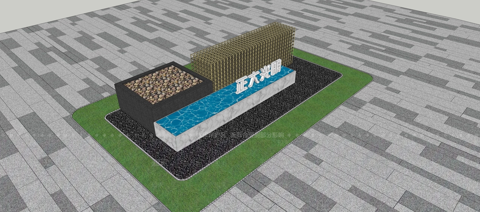 现代水景SU模型下载【ID:1125733528】