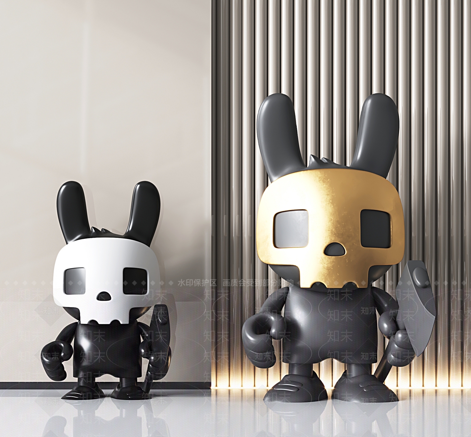 现代卡通人物摆件3D模型下载【ID:1125742182】