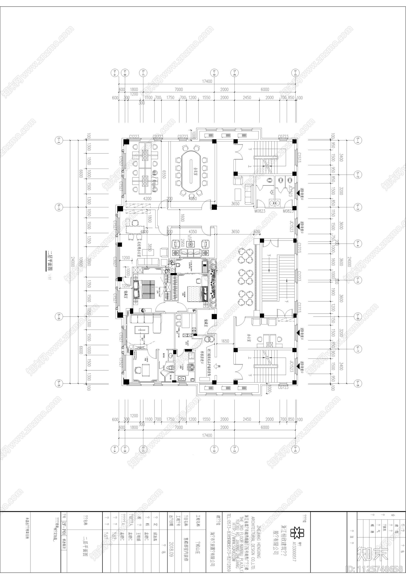 现代售楼部样板房施工图下载【ID:1125748658】