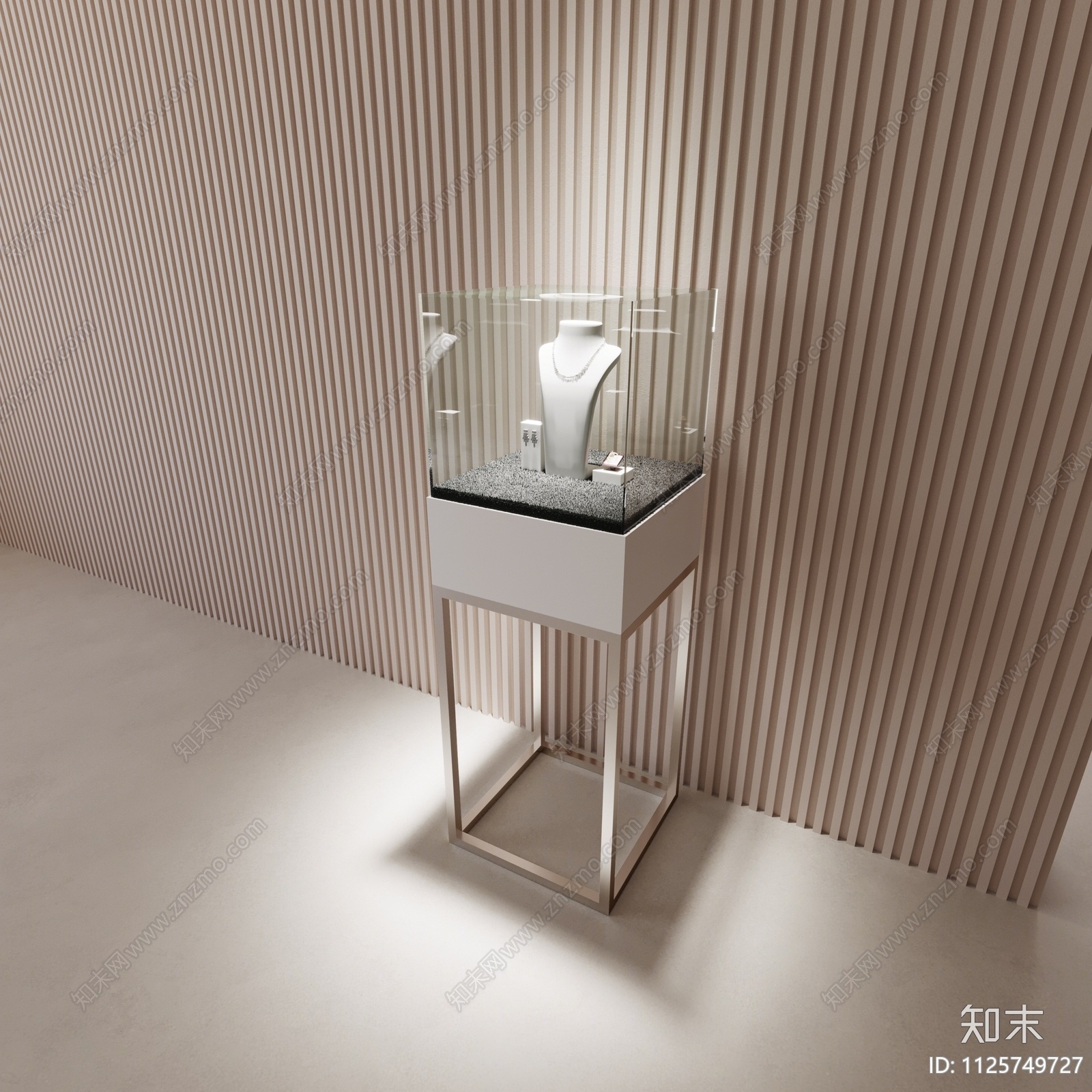 现代珠宝展示柜3D模型下载【ID:1125749727】