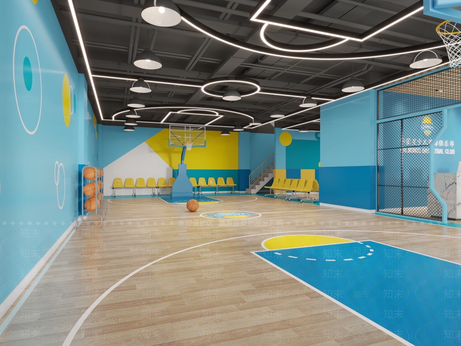 现代少儿篮球俱乐部3D模型下载【ID:1125751825】