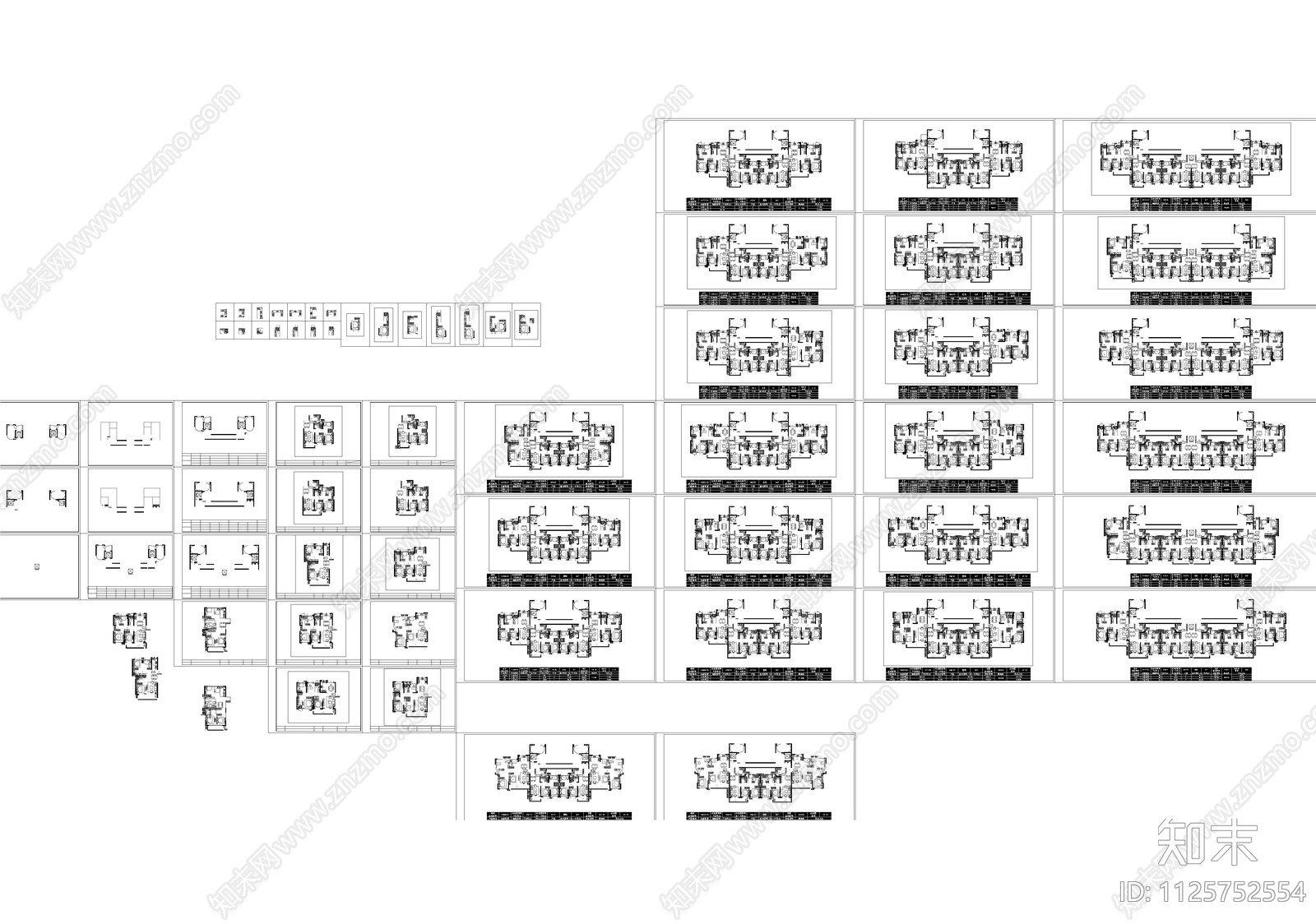 70套外廊式百米高层标准化户型施工图下载【ID:1125752554】