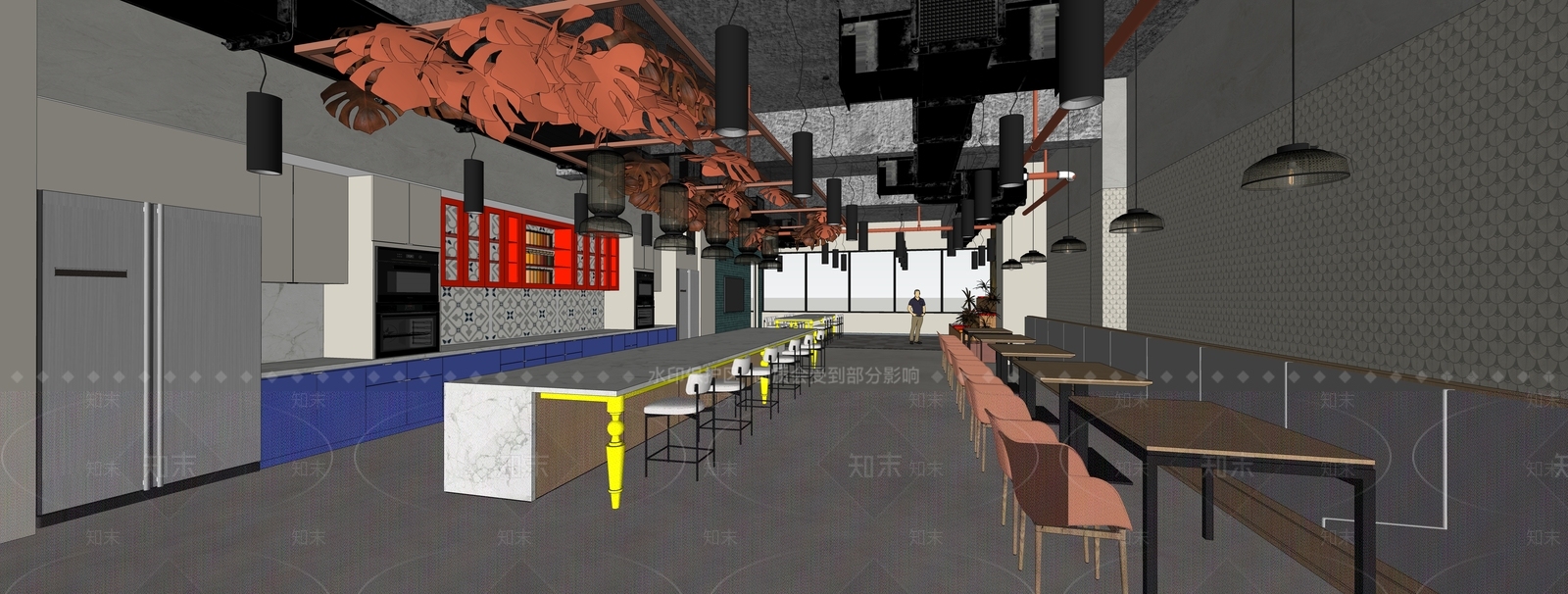 现代茶水间SU模型下载【ID:1125754004】