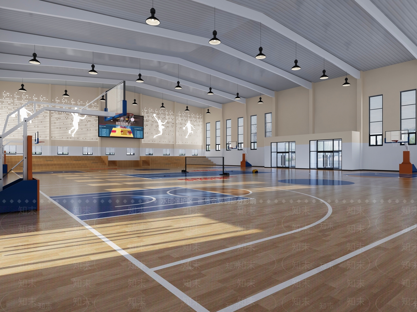 现代篮球馆3D模型下载【ID:1125762634】