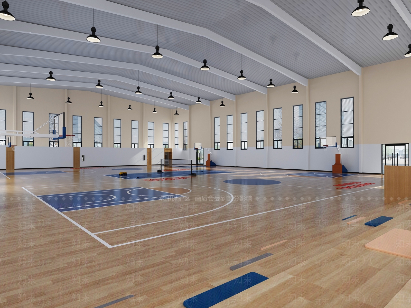 现代篮球馆3D模型下载【ID:1125762634】