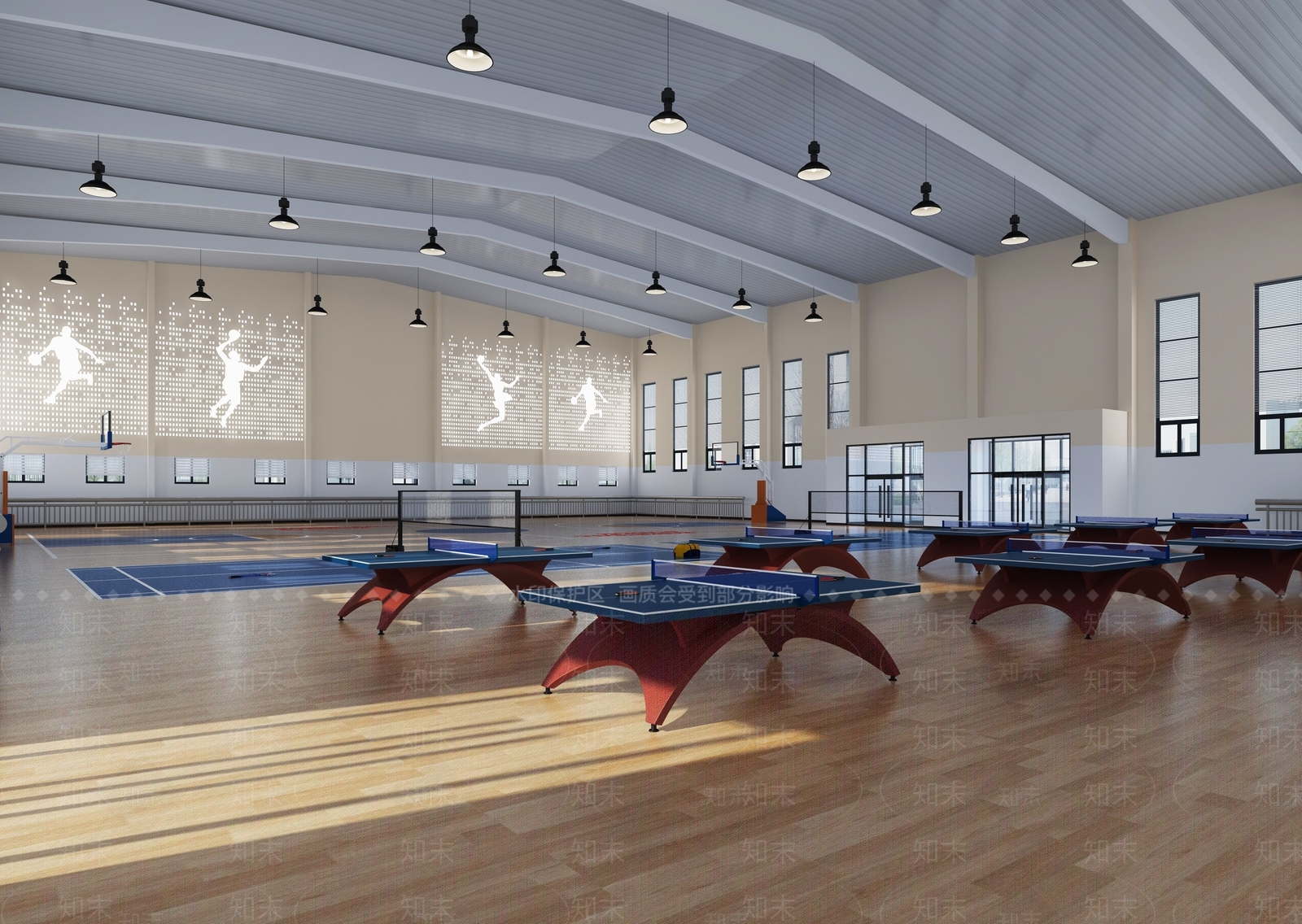现代篮球馆3D模型下载【ID:1125762634】