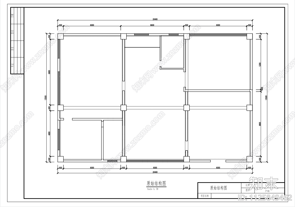 现代办公室cad施工图下载【ID:1125849462】