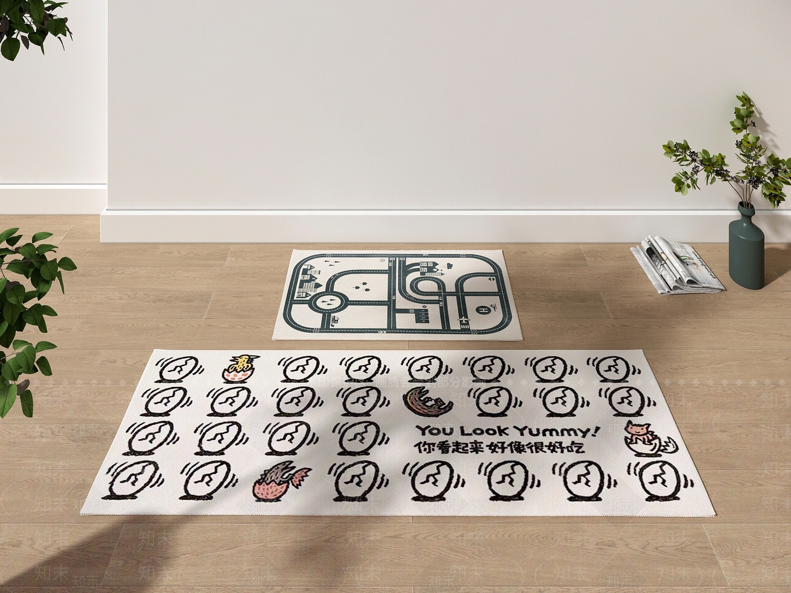 现代卫生间地毯3D模型下载【ID:1125766638】