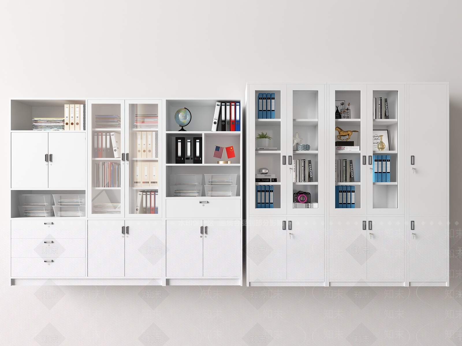 现代档案柜SU模型下载【ID:1125771780】