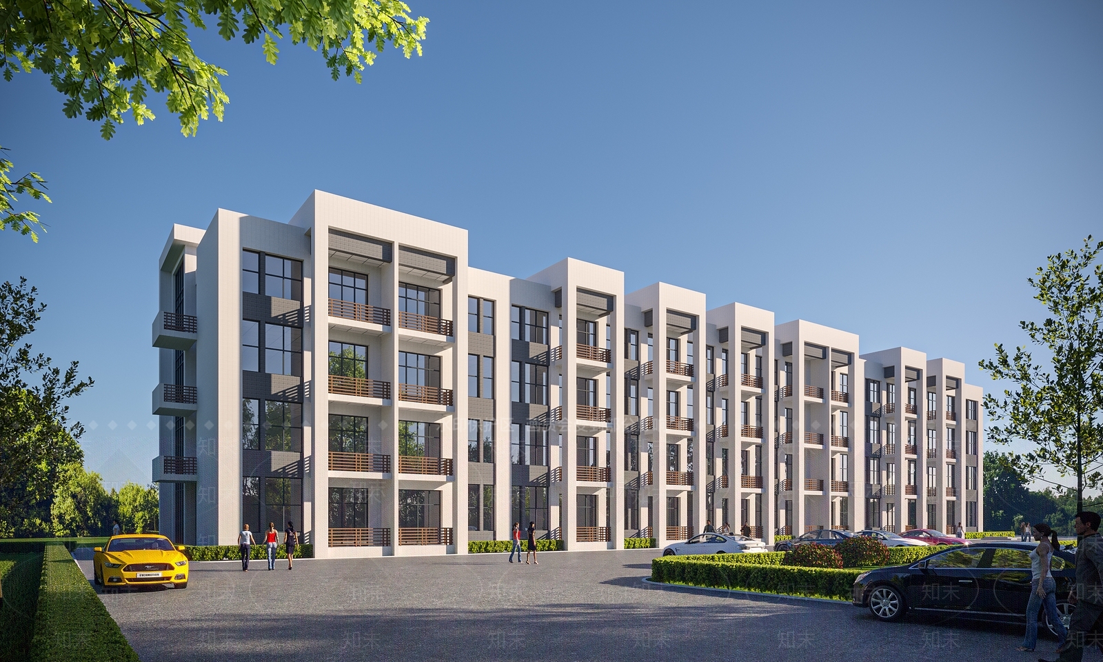 现代宿舍楼SU模型下载【ID:1125778382】