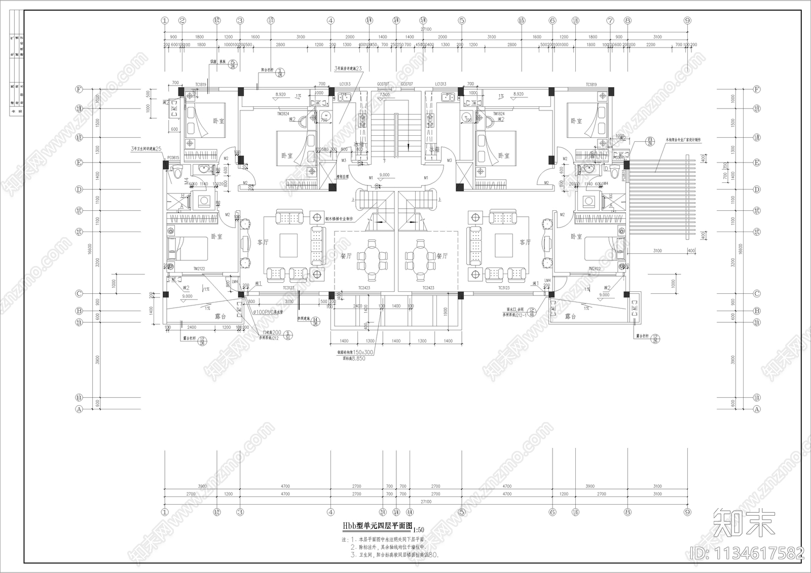 情景洋房建筑图cad施工图下载【ID:1134617582】