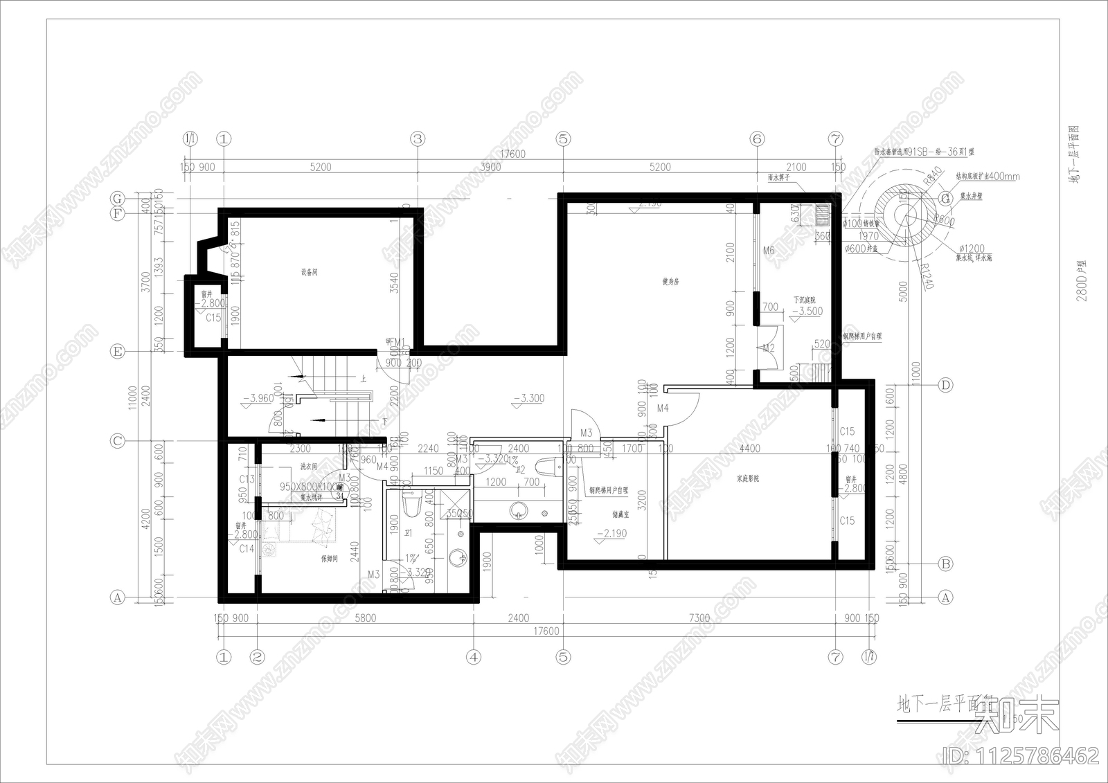 法式别墅建筑图cad施工图下载【ID:1125786462】