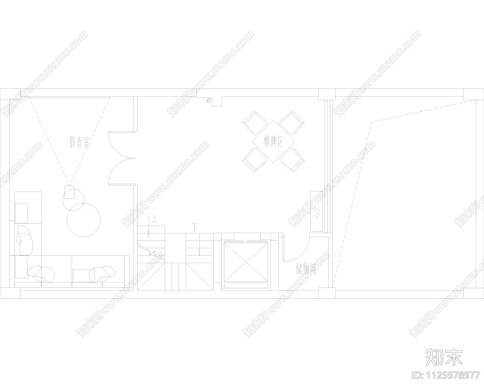 三层别墅含地下二层室内设计cad施工图下载【ID:1125978977】