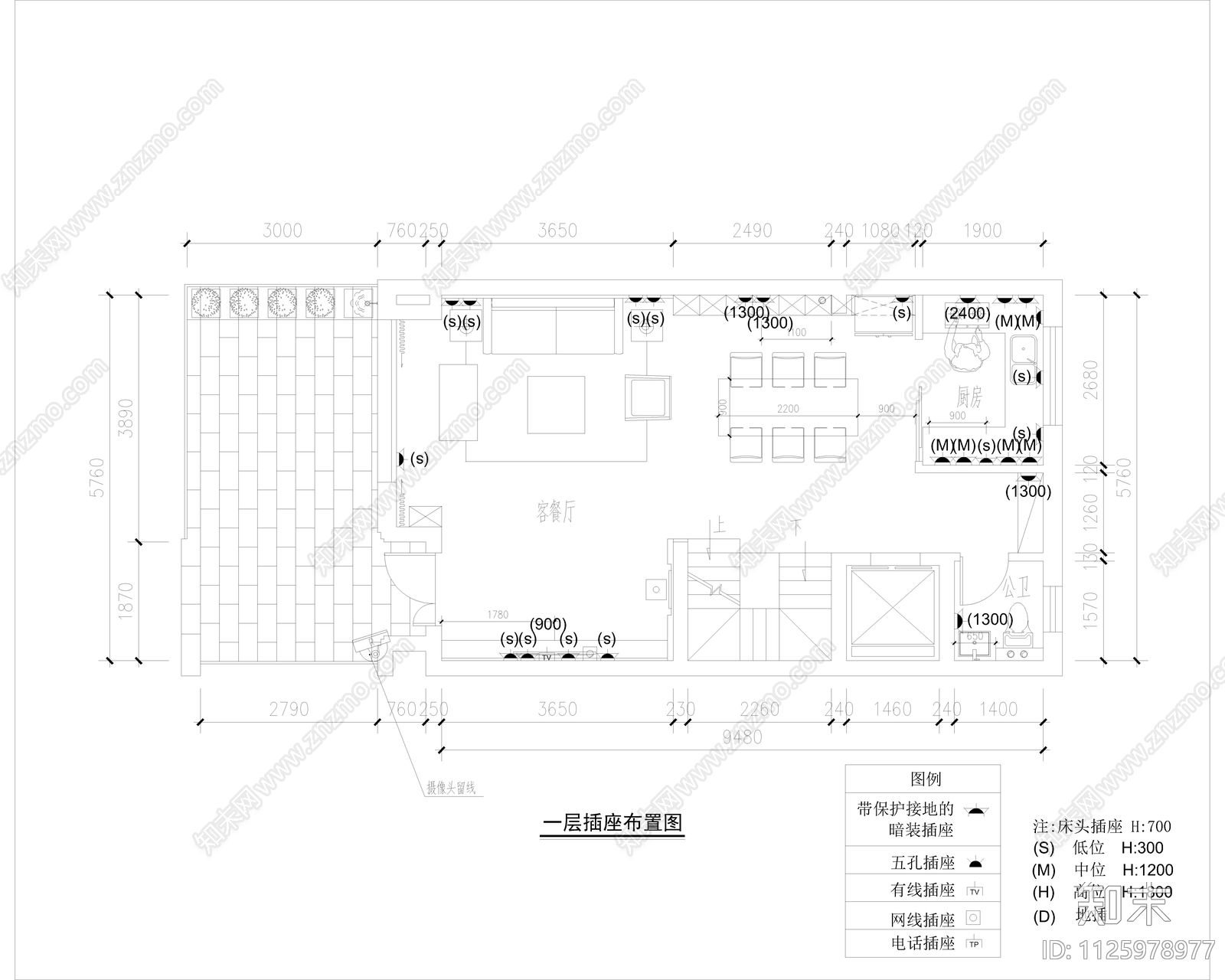 三层别墅含地下二层室内设计cad施工图下载【ID:1125978977】