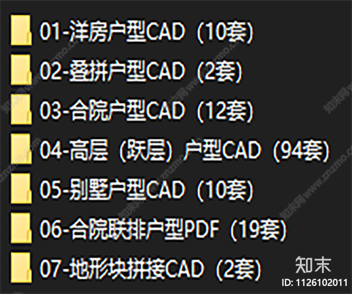 现代简约住宅标准户型150套施工图下载【ID:1126102011】