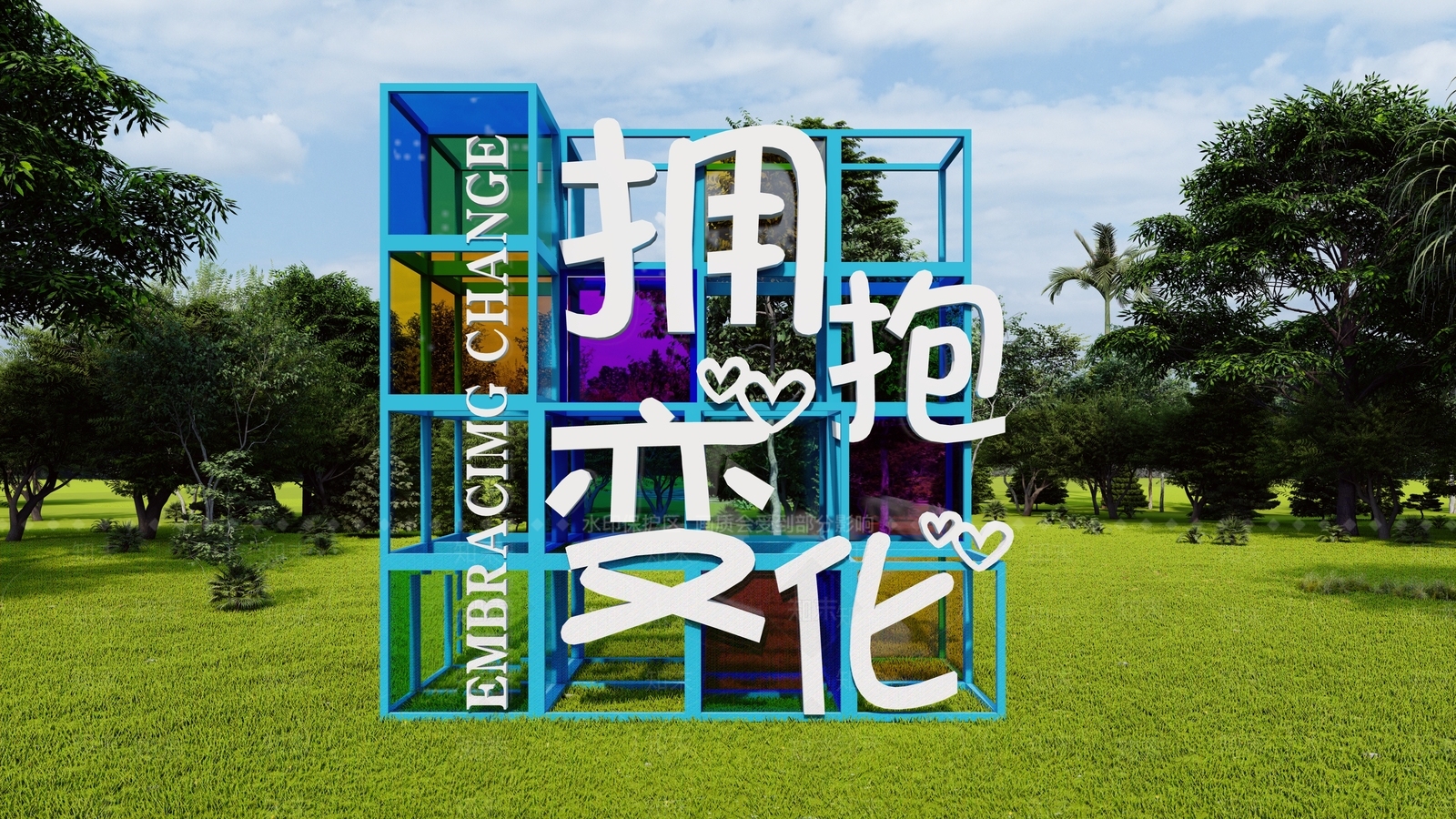 现代城市创意景观雕塑小品SU模型下载【ID:1125798739】