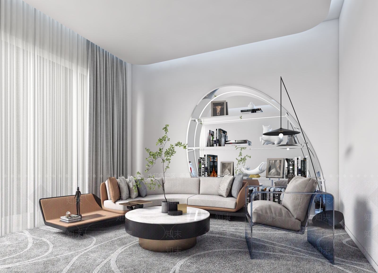 现代VIP接待室3D模型下载【ID:1125807383】