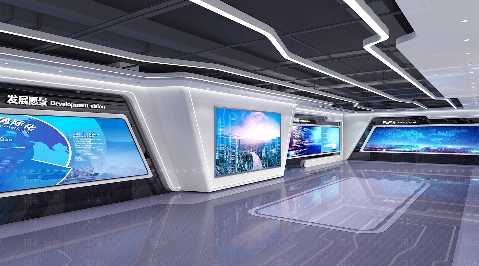 现代科技展厅3D模型下载【ID:1125808309】_知末3d模型网