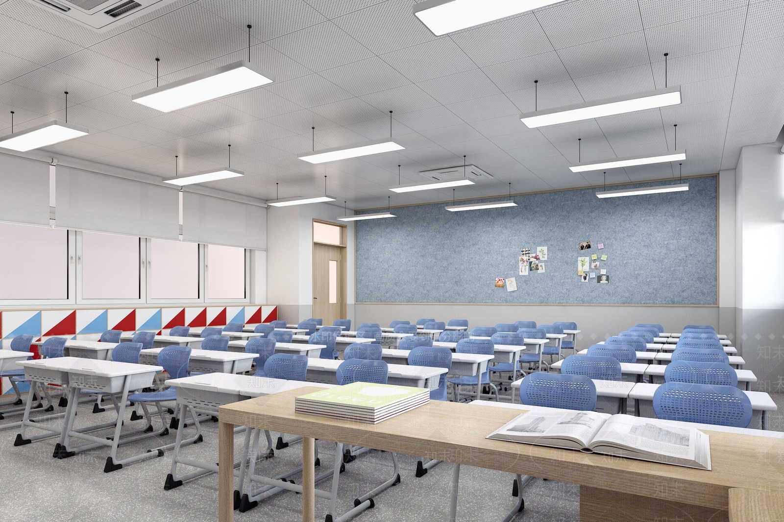 现代教室3D模型下载【ID:1125811084】