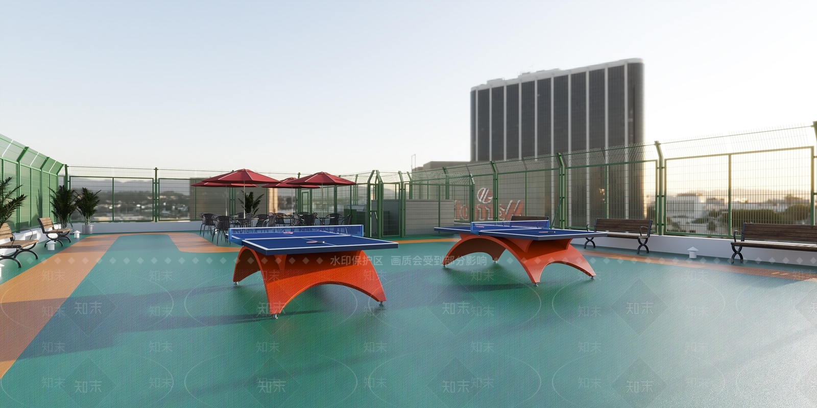 现代乒乓球场3D模型下载【ID:1125834822】