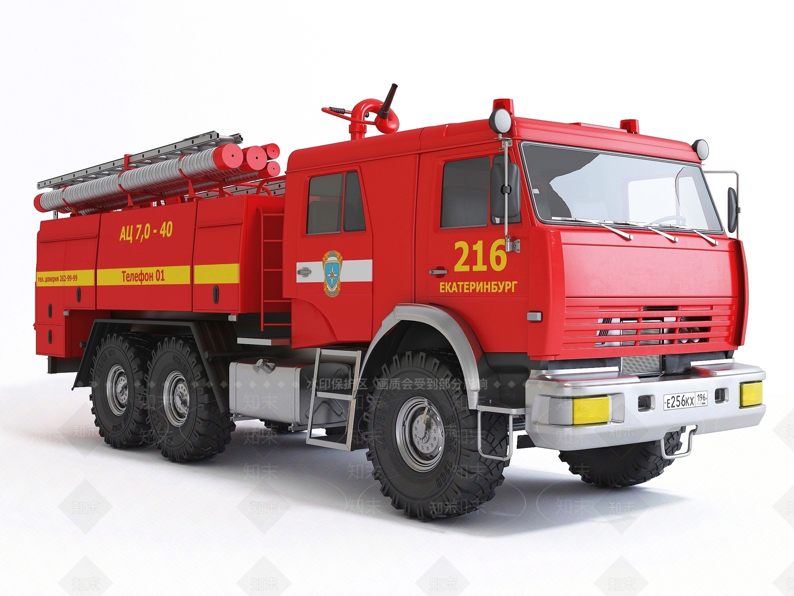 消防车3D模型下载【ID:1125835728】