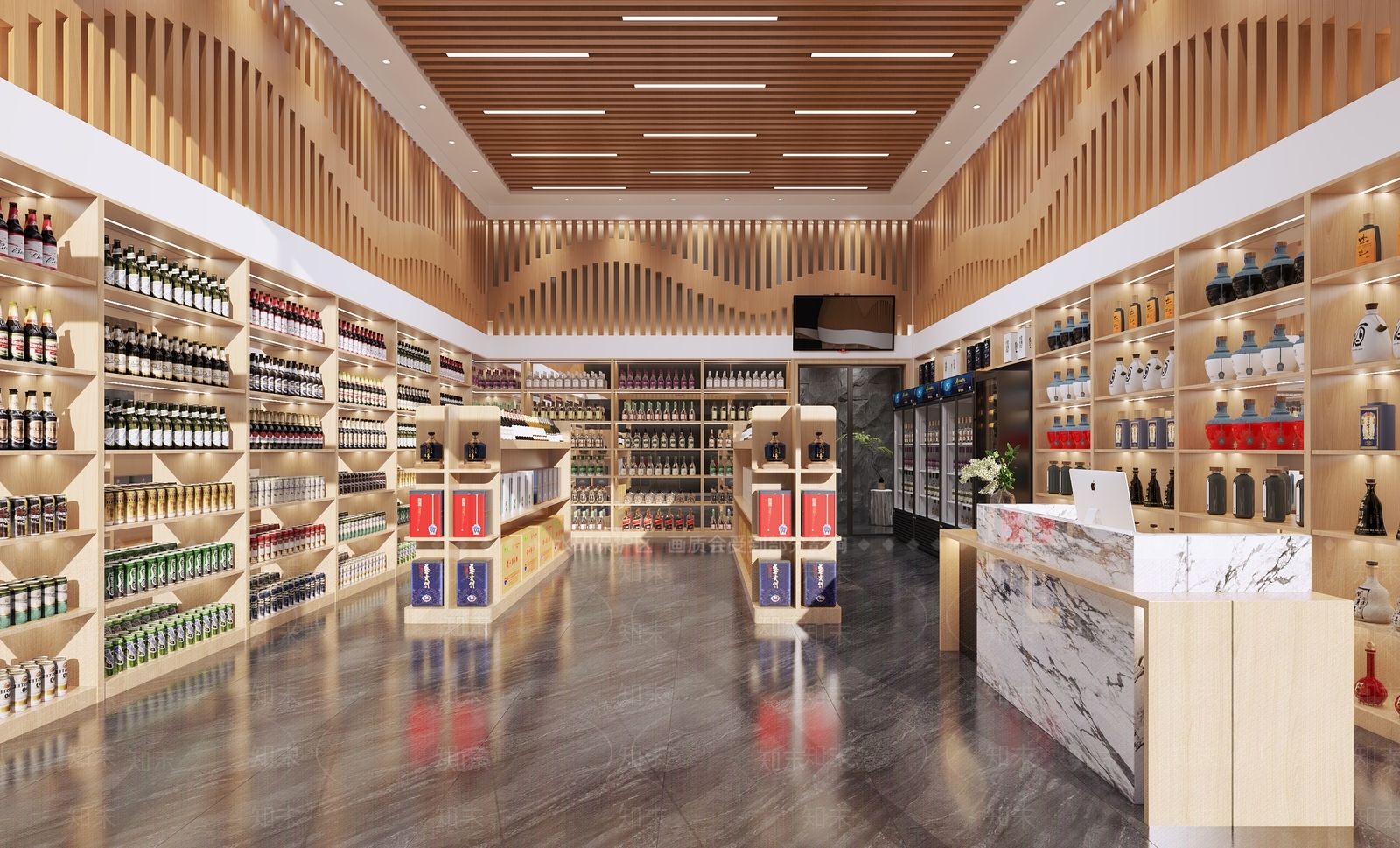 现代烟酒店3D模型下载【ID:1125840680】