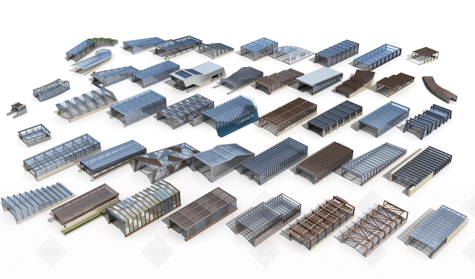 现代地下停车场3D模型下载【ID:1125899806】