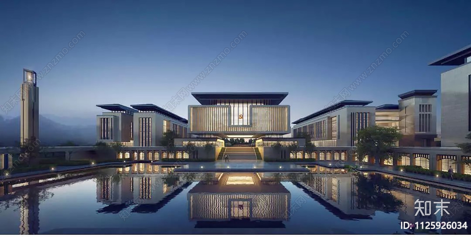 党校建筑设计方案施工图下载【ID:1125926034】