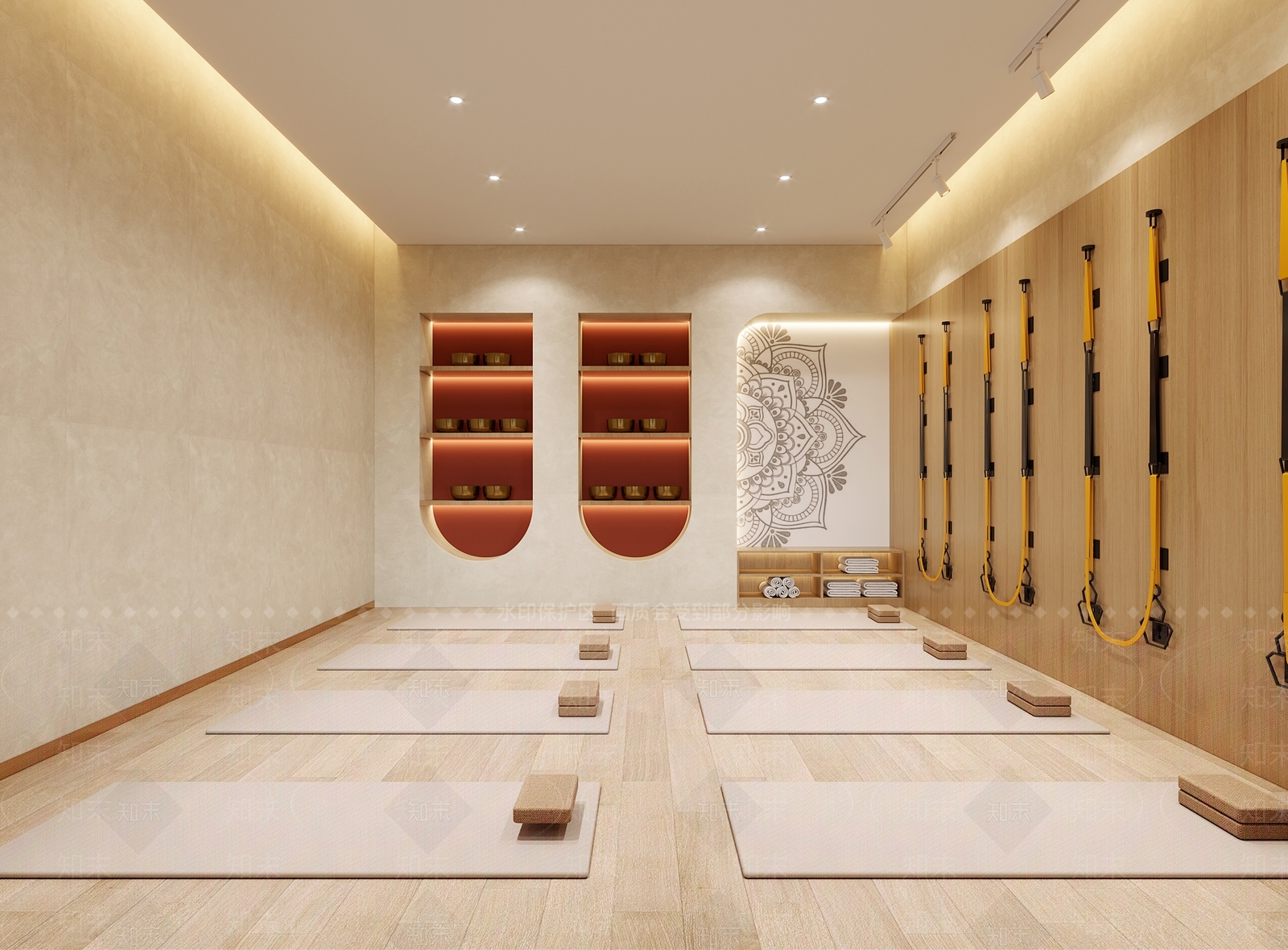 现代瑜伽室3D模型下载【ID:1125854356】
