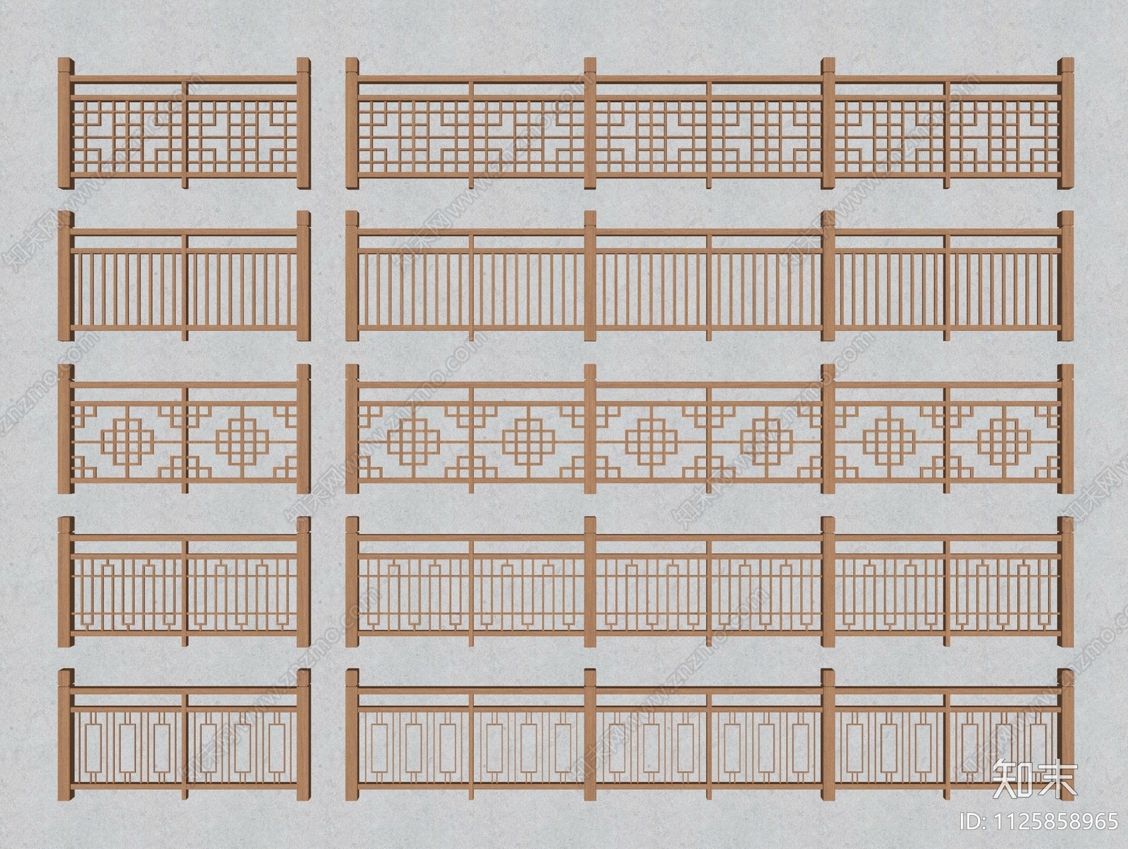 中式围栏SU模型下载【ID:1125858965】