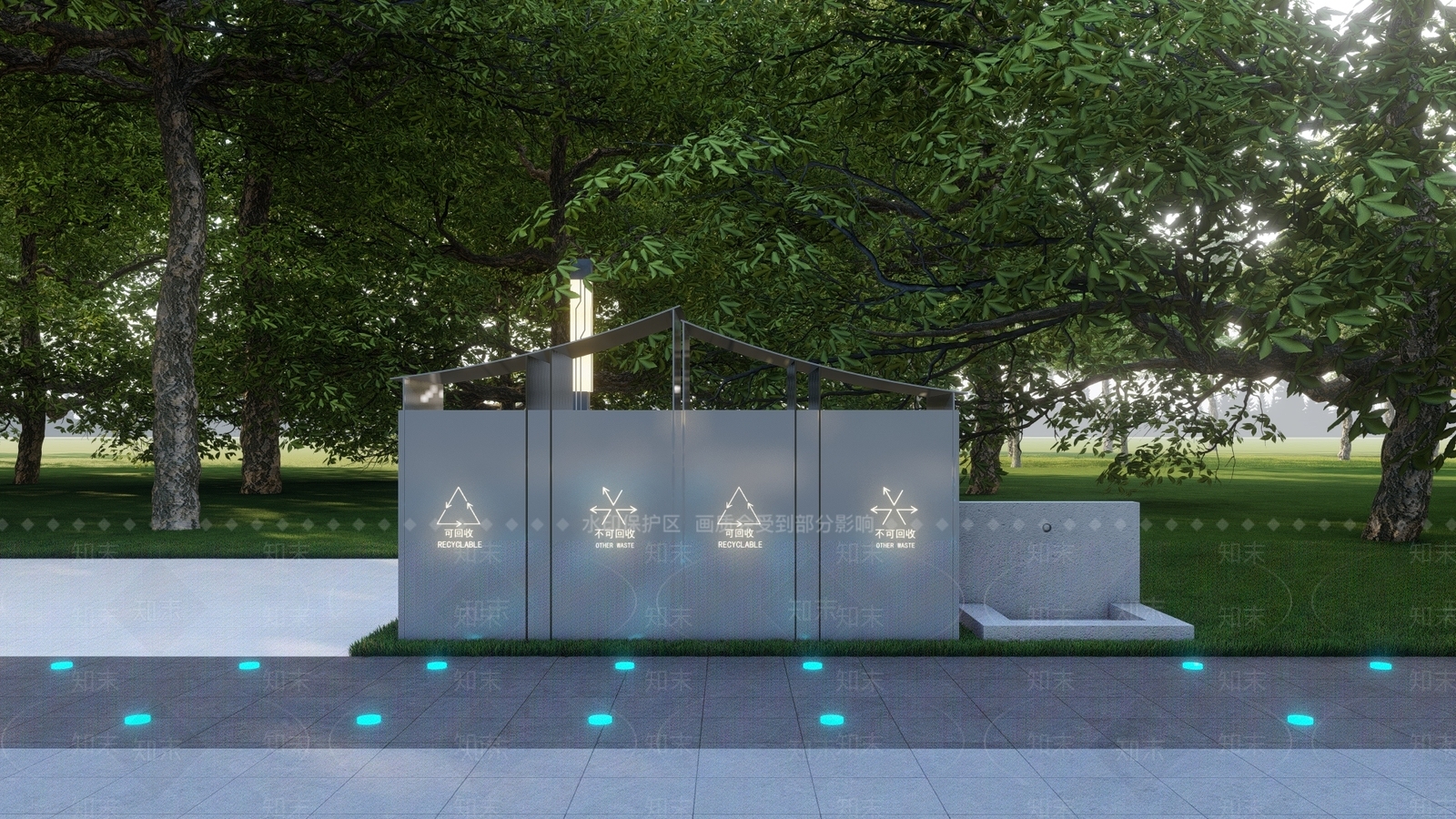 现代垃圾桶SU模型下载【ID:1125860102】